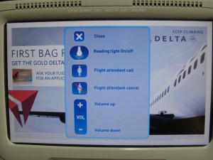 No longer were there buttons on the side of your chair for these commands.  Now it's all on the TV screen.