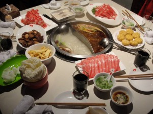 I arrive in Shenyang and enjoy a feast of a dinner at a hot pot place with great service.