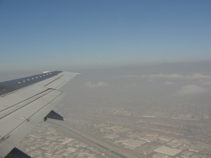 I could see a lot of other aircraft making their descent into Los Angeles International.