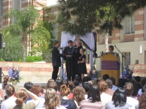 A symbolic gay marriage on the UCLA campus.  So beautiful.