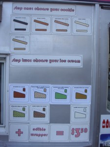 So it's rather like Diddy Riese ice cream sandwiches... take your pick!