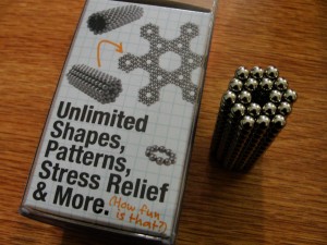 buckyballs in shape of tube, standing up