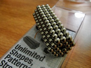 buckyballs in shape of tube, laid on its side
