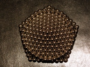 buckyballs in shape of pentagonal pyramid with a circle place on top