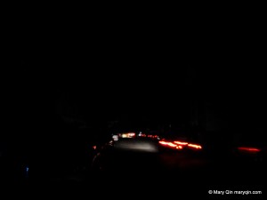 the entire road dark after the blackout