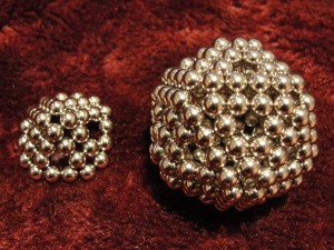 buckyballs in shape of ball and mini pyramid