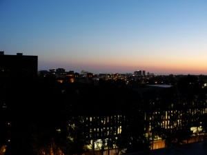 view of westwood from atop Broad Hall