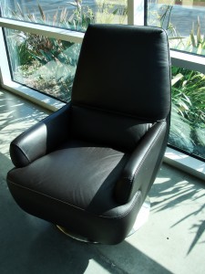 leather chair in reception area