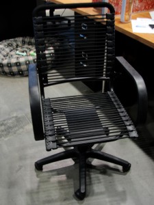 black rolling chair