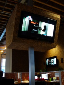 flat screen tvs on walls