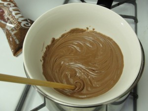 milk chocolate all melted down