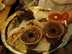 platter of macrobiotic desserts at m cafe
