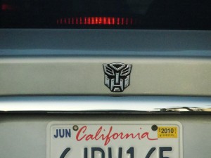 car with logo replaced with transformer logo