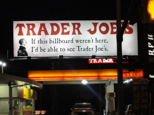 amusing trader joe's billboard