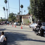 cop on motorcycle leads the way for haute dog parade 2010
