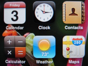 closeup of iphone 3gs display