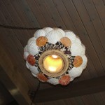 light cover made with seashells