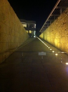 ramp at getty center lit but not for pedestrian traffic