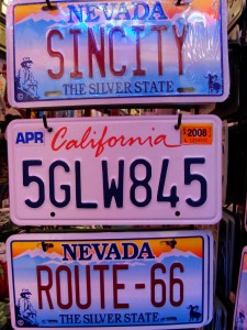 real california license plate hidden among the fake las vegas ones