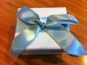 ice.com box with ribbon