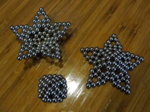bucky ball creations shaped like stars and a pyramid
