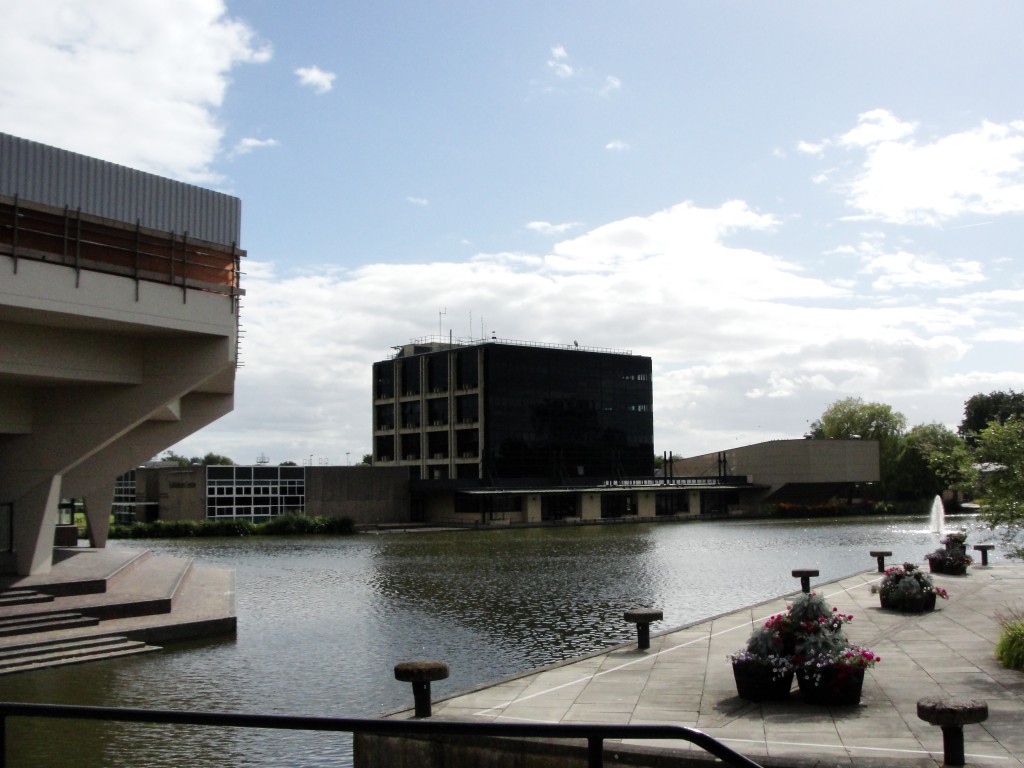 view of university of york lake and department of mathematics building