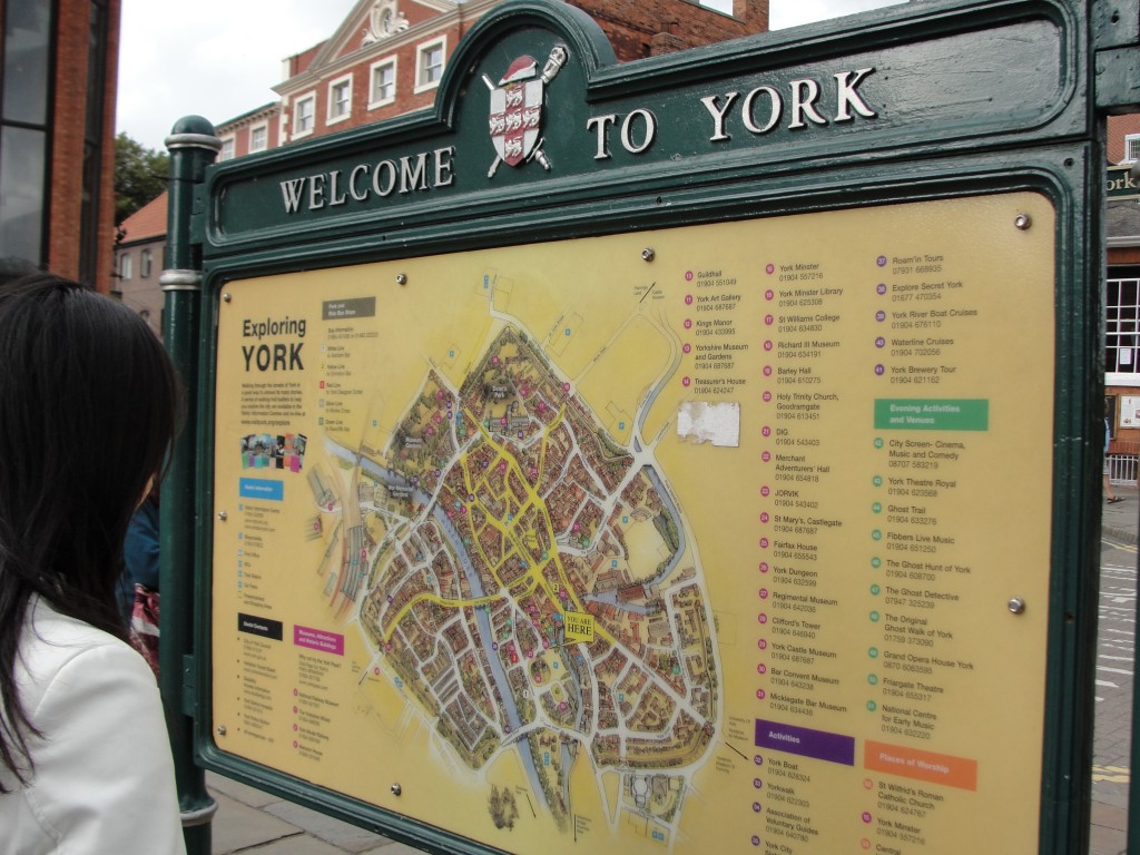 welcome to york large map in town
