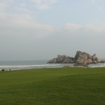 cool rock formation just off the coast of shenshou golf course