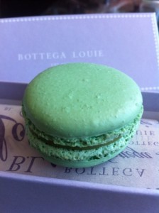 matcha macaroon with matcha and white chocolate filling from bottega louie