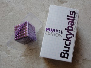 bucky balls purple edition removed from box