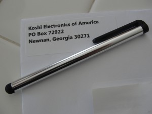 free stylus pen sent by koshi electronics