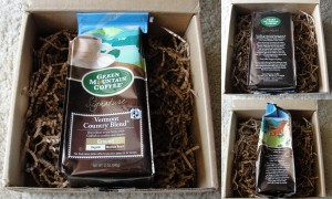collage of green mountain coffee signature vermont country blend