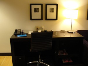 desk at w hotel silicon valley with arm-less swivel chair