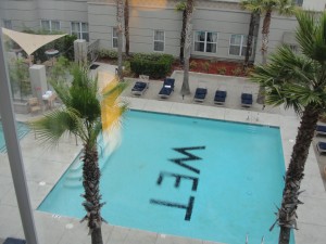 view of w hotel silicon valley pool from room