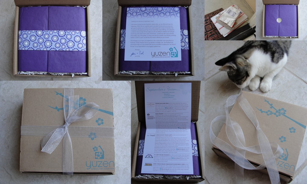 collage of unwrapping of september 2012 yuzen box