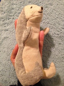 holding harry otter in one hand