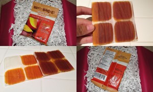 collage of matt's munchies mango fruit snacks included in the october 2012 yuzen box