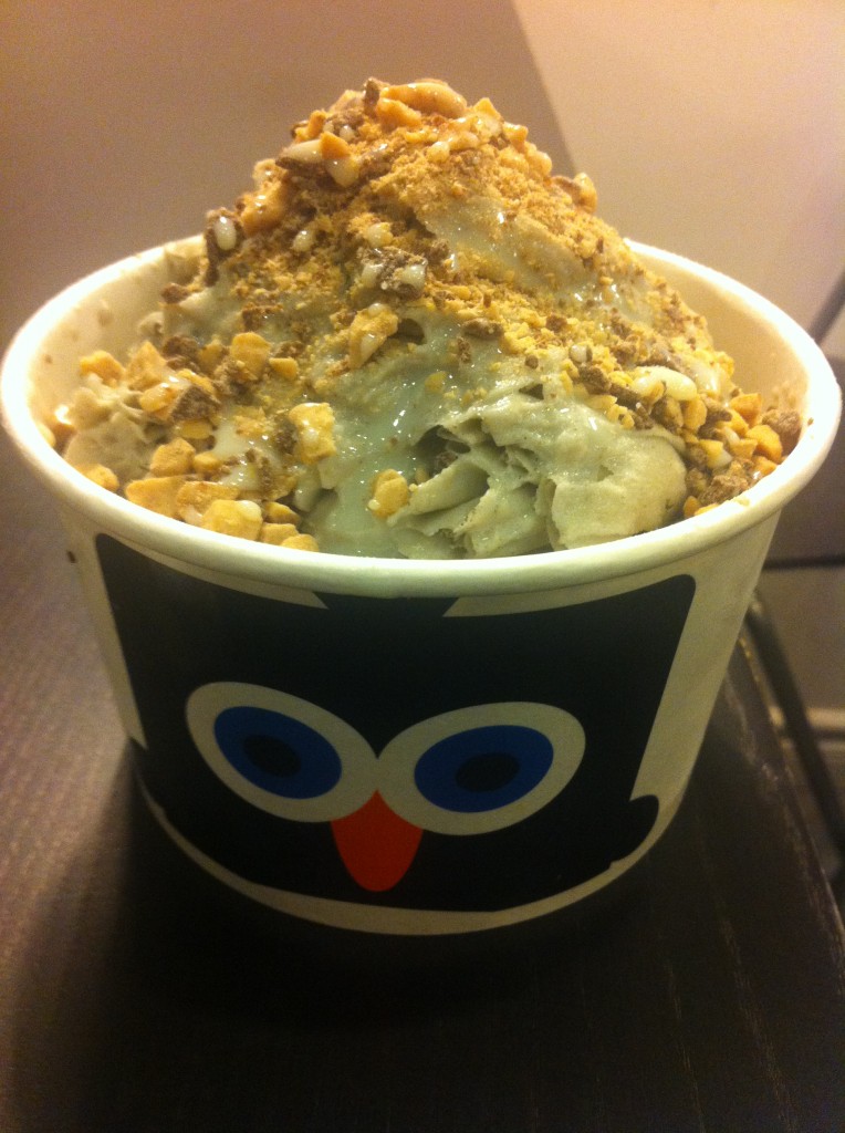black sesame snow cream with toffee crunch and condensed milk drizzle from blockheads shavery