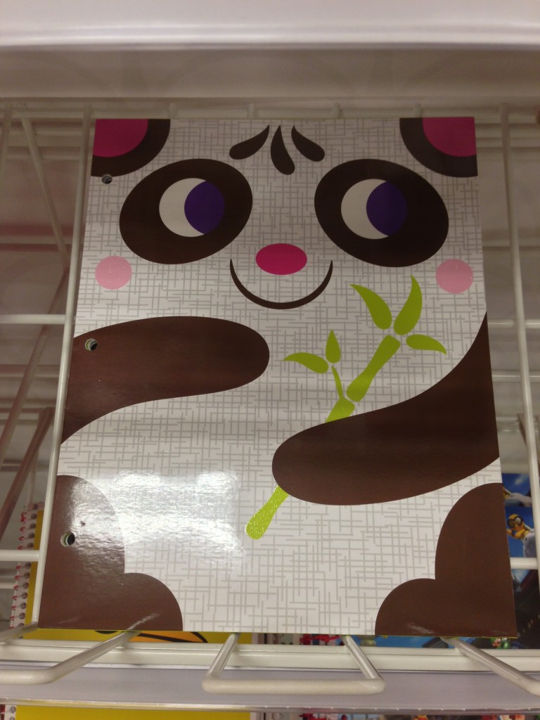 cartoon panda image on folder