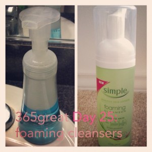 365great challenge day 25: foaming cleansers