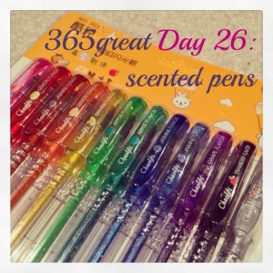365great challenge day 26: scented pens