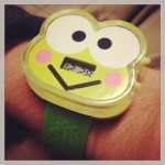 cute green keroppi watch limited edition from mcdonald's celebrating sanrio anniversary