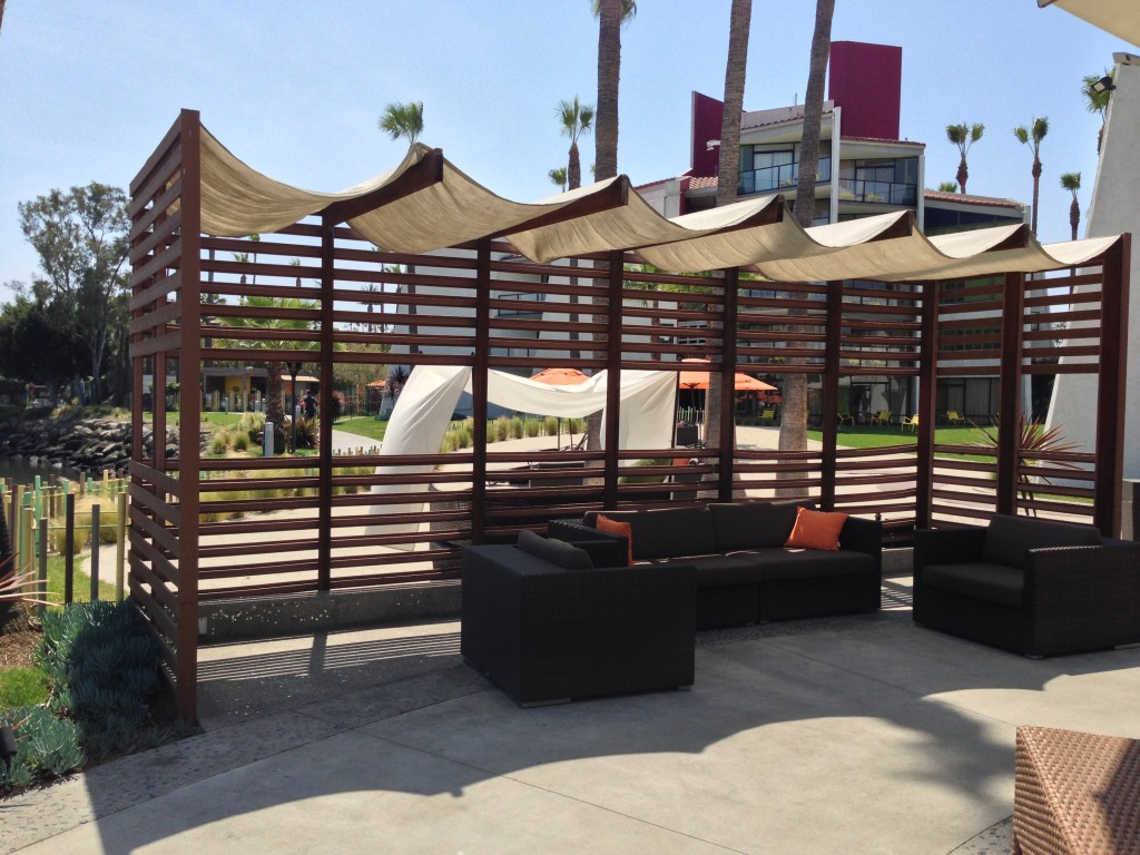 outdoor couches at hotel maya in long beach