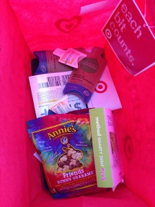 peek inside target earth day bag with samples from eco-friendly brands