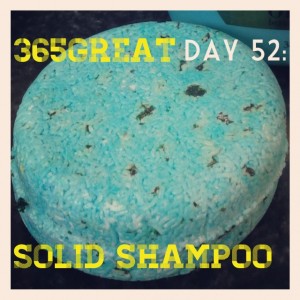 365great challenge day 52: solid shampoo