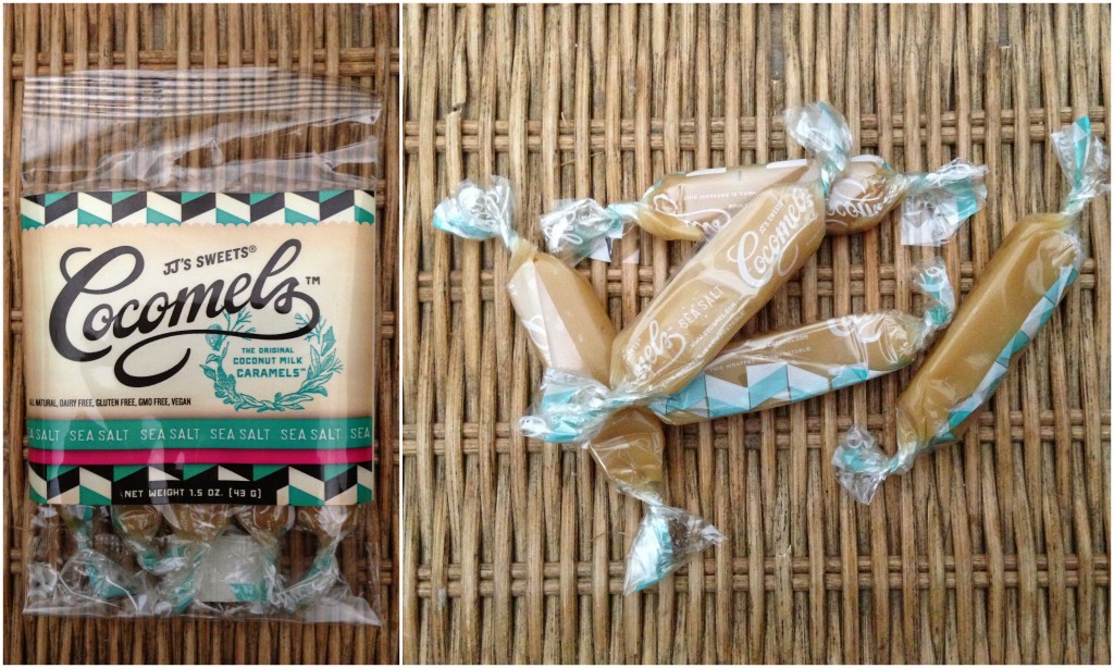 collage of cocomels sea salt caramels included in the summer 2013 yuzen box