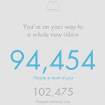 screenshot of mailbox app waiting in line