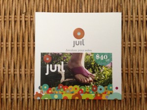 image of juil discount code card included in the summer 2013 yuzen box