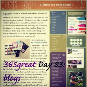 365great challenge day 83: blogs
