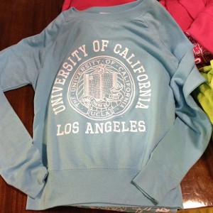 university of california los angeles logo sweatshirt in blue/teal